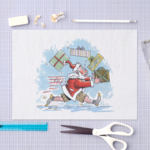 Santa Unprepared tissue paper large