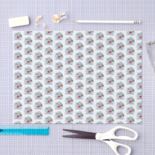 Santa Unprepared tissue paper staggered