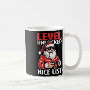 Santa Video Game Level Unlocked Nice List Gamer Ga Coffee Mug