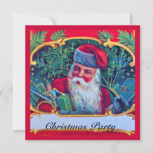 SANTA VINTAGE CHRISTMAS PARTY 1 INVITATION