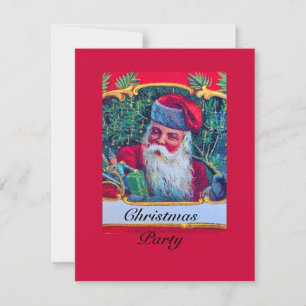 SANTA VINTAGE CHRISTMAS PARTY 1 INVITATION