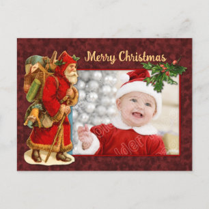 Santa Vintage Design Holiday Postcard