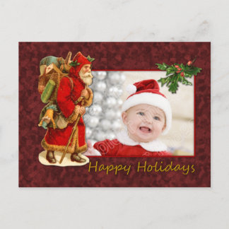 Santa Vintage Design Holiday Postcard