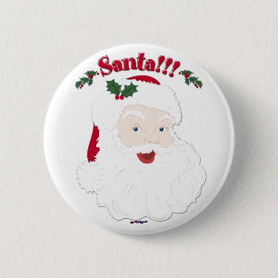 Santa!! Vintage Style Christmas Santa 6 Cm Round Badge