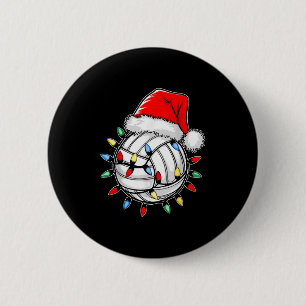 Santa Volleyball Ball Shirt Men Youth Boys Christm 6 Cm Round Badge