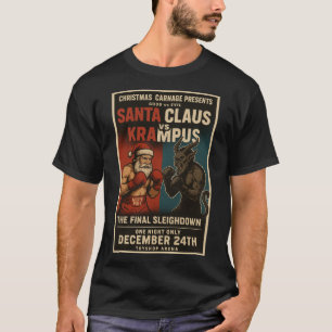 Santa vs Krampus Fight Night Christmas Shirt – Dar