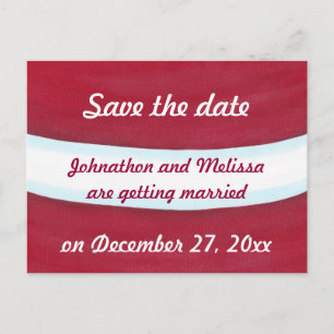Santa Waist Christmas Save the date Postcards