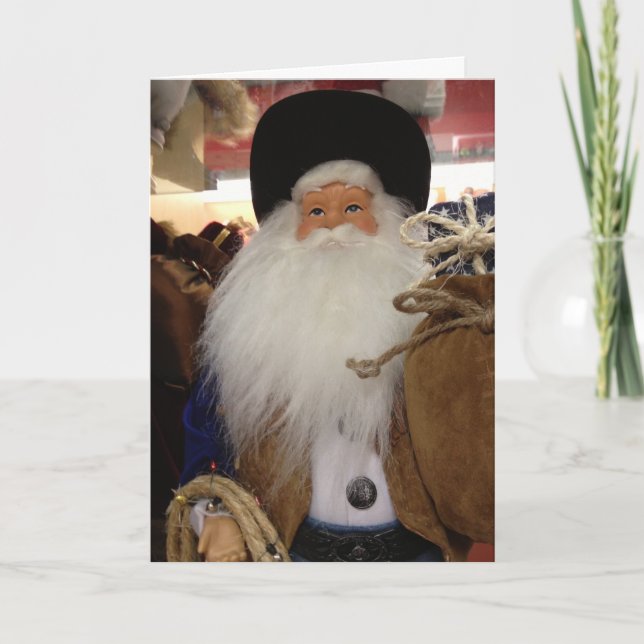 SANTA WANTS TO SAY MERRY 1st CHRISTMAS Holiday Card (Front)