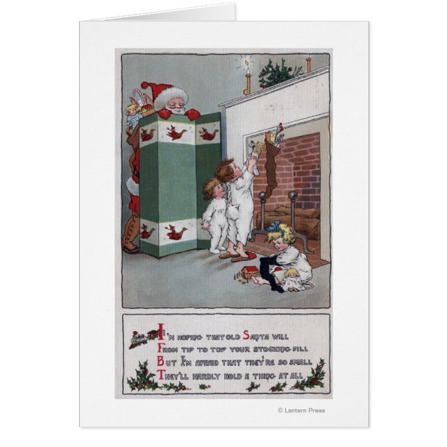 Santa Watching from behind screen (Front)