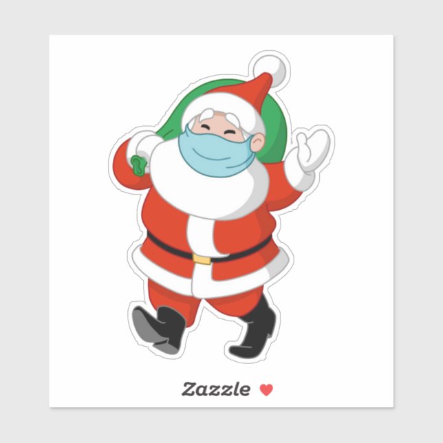 Santa wearing medical mask (Sheet)