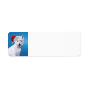 Santa Westie Return Address Labels