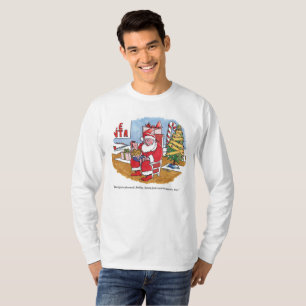 Santa Wet men white long sleeve T-shirt