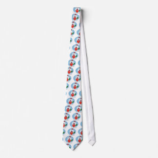 Santa White Bear with Heart Tie