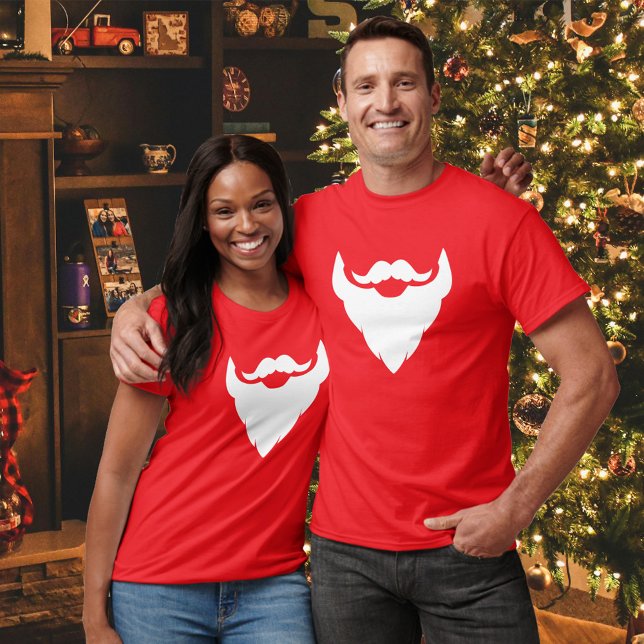 Santa white beard and moustache / moustache t-shir T-Shirt (Creator Uploaded)