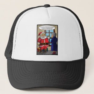 Santa & Wiki Leaks Funny Gifts Tees & Cards Trucker Hat