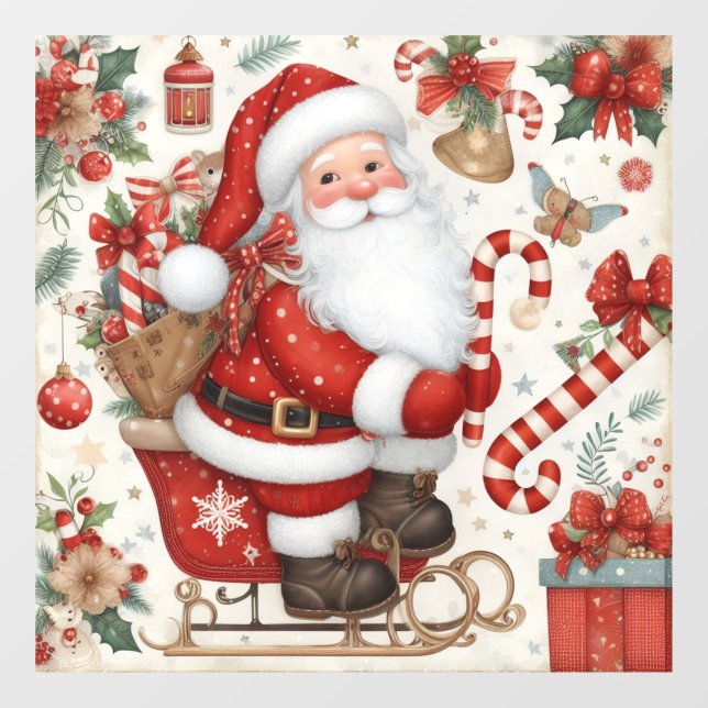 Santa Window Cling (Sheet)