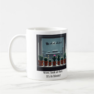 Santa window sill cactus mug