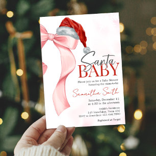 Santa Winter Baby Shower Invitation