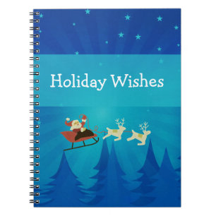 Santa Winter Scene Notebook