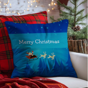 Santa Winter Scene Pillow