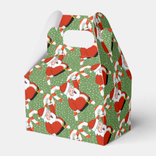 Santa with Candy Canes Christmas Gift Box