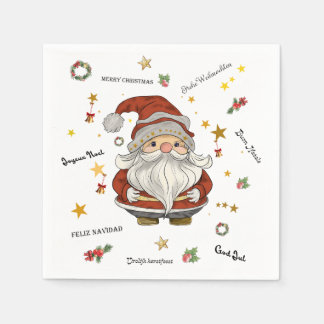 Santa with Christmas greetings Napkin