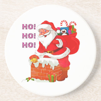 SANTA WITH CHRISTMAS PRESENTS, HO! HO! HO! COASTER