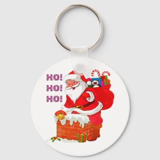SANTA WITH CHRISTMAS PRESENTS, HO! HO! HO! KEY RING