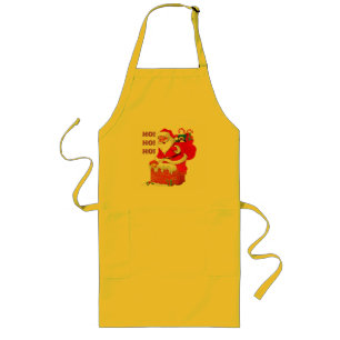 SANTA WITH CHRISTMAS PRESENTS, HO! HO! HO! LONG APRON