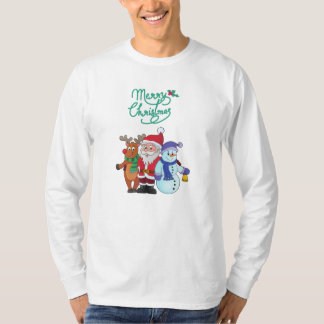 Santa with Deer T-Shirt