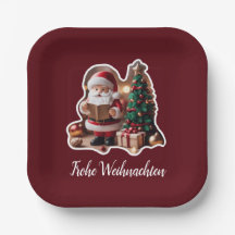 Santa with fir tree in 3D