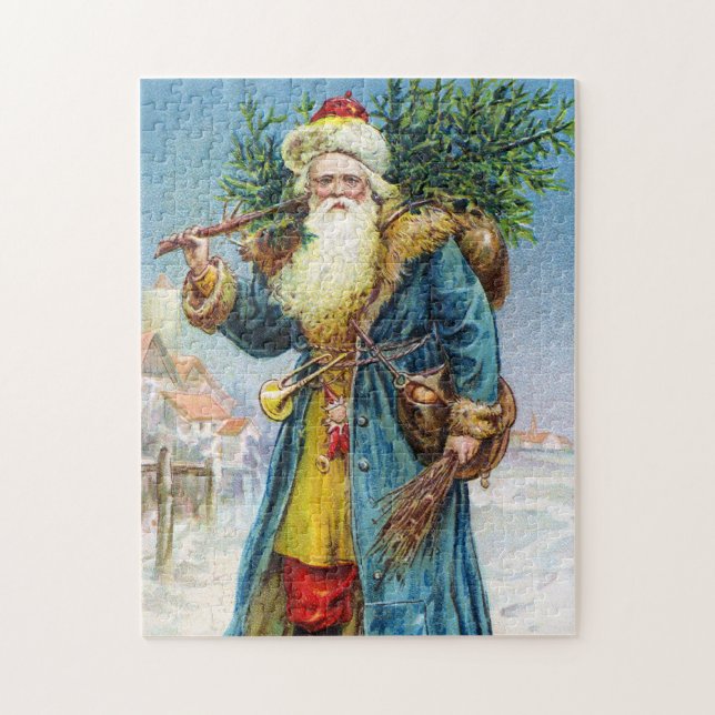 Santa with Fir Tree Jigsaw Puzzle (Vertical)