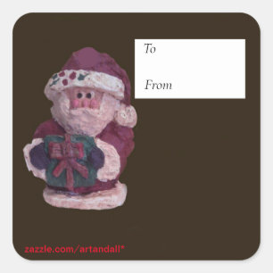 SANTA WITH GIFT STICKER