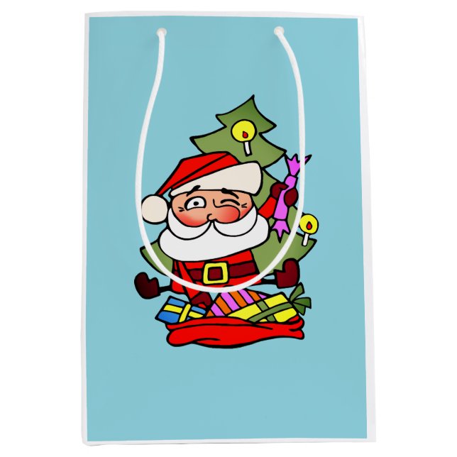 Santa with gifts medium gift bag (Front)