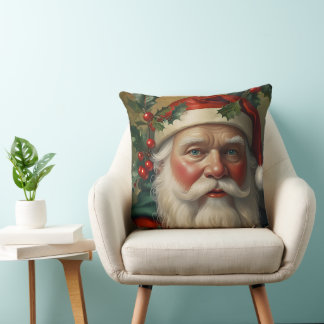 Santa With Mistletoe Cushion