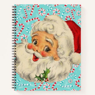 Santa with Peppermints Notebook