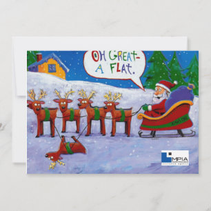 Santa with Reindeer Card