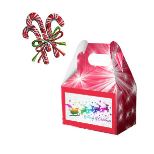 Santa With Reindeer Christmas Favour Box