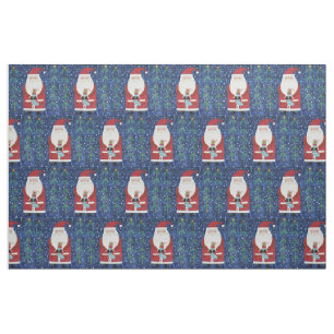 Santa with Stocking Fabric