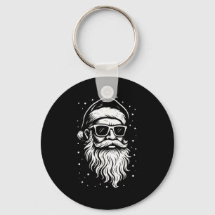 Santa With Sungles Christmas Xmas For Men Boys  Key Ring