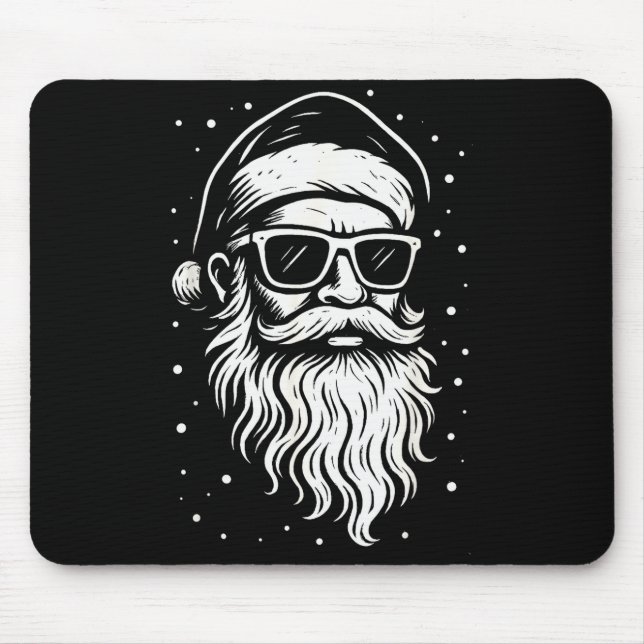 Santa With Sungles Christmas Xmas For Men Boys  Mouse Pad (Front)