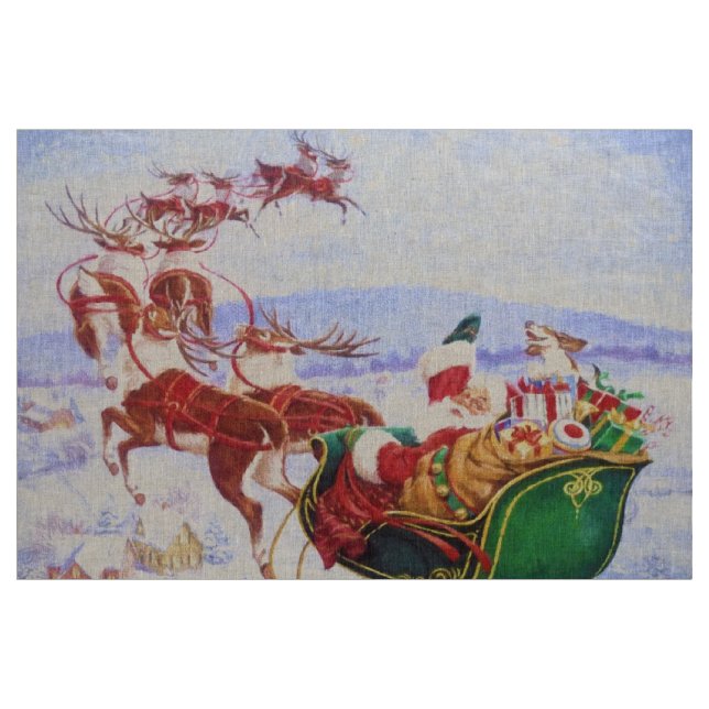 Santa with the sleigh fabric (Yard)
