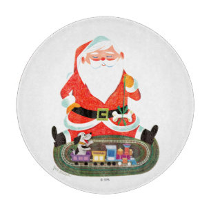 Santa with Train Cutting Board
