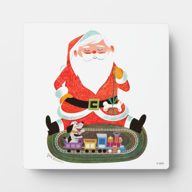 Santa with Train Plaque (Front)