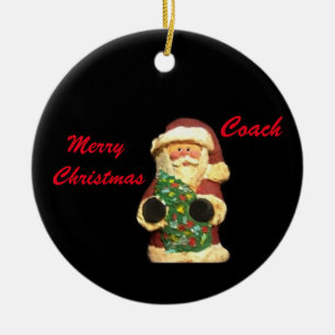 SANTA WITH TREE CHRISTMAS COACH ORNAMENT