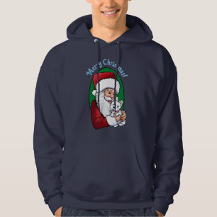 Santa With Westie Hoodie