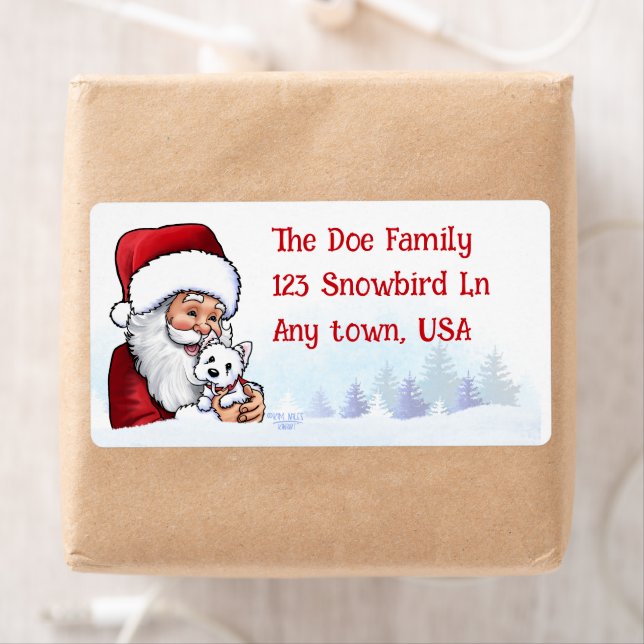 Santa With Westies Christmas  (Insitu)