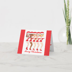 Santa Women Dance Holiday Card