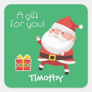 Santa Wonders Naughty or Nice? Square Sticker