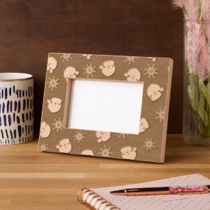 Santa Wooden Etched Frames